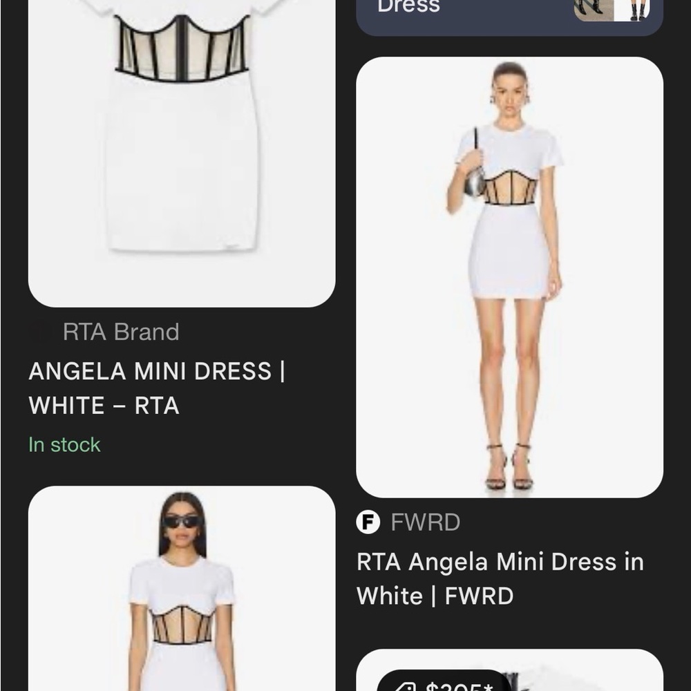 RtA White and Black Mini Dress